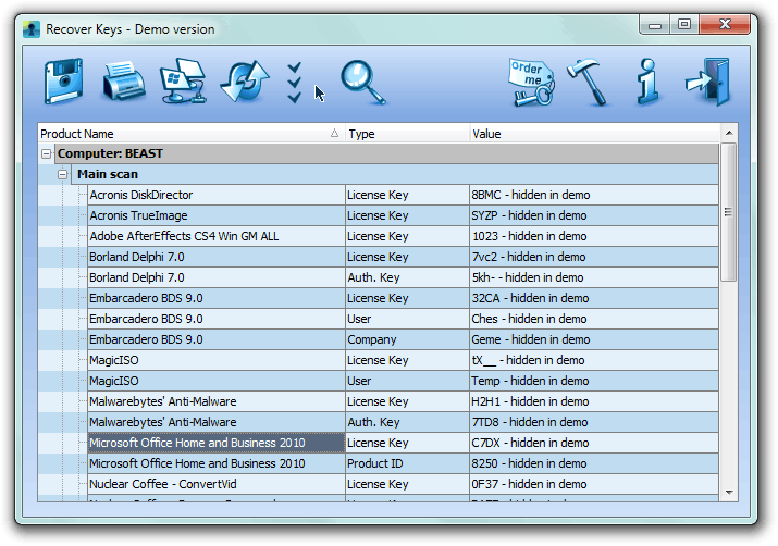 Recover Keys 10 With Crack