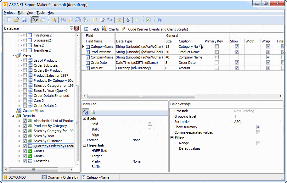 e-World Tech ASP.NET Report Maker Free Download