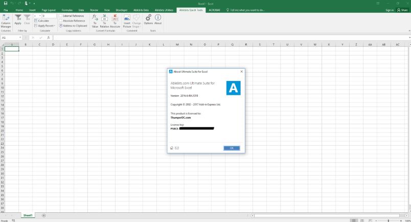 AbleBits Ultimate Suite for Excel 2020