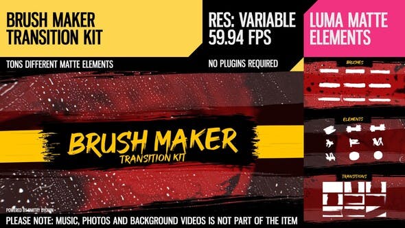 Videohive Brush Maker (Transition Kit) 26646724 free download