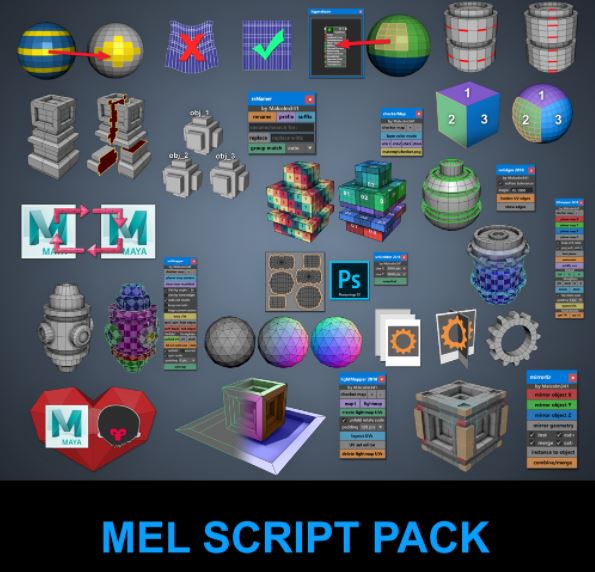 Gumroad – Malcolm341 All Mel Script Pack for Maya (Updated)