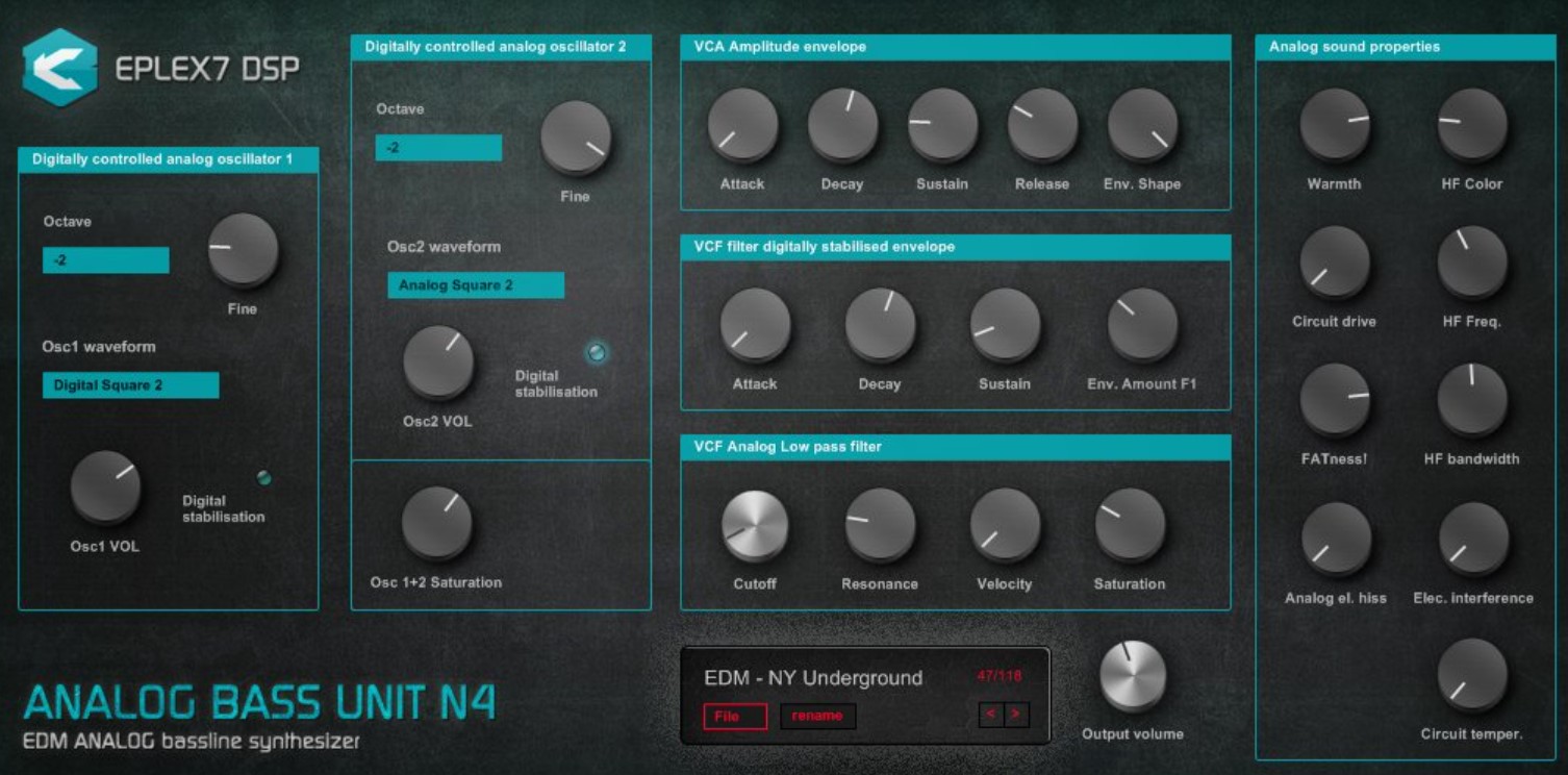 Eplex7 DSP Analog Bass Unit N4 v1.0.0 [WiN]