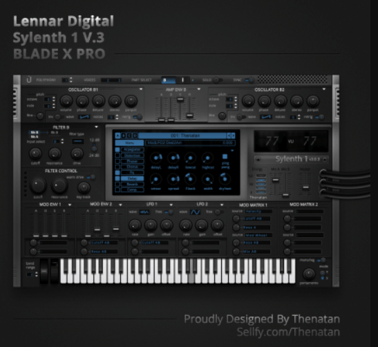 Lennar Digital Sylenth1 V3 BLADE X PRO Skin By Thenatan