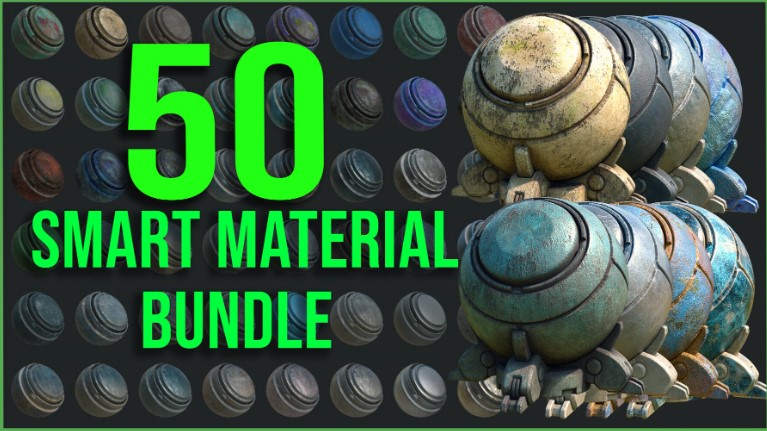 ARTSTATION – 50 HIGH QUALITY METAL SMART MATERIAL BUNDLE