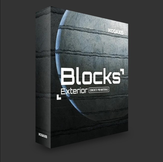 CGAxis – Blocks Exterior Concrete Walls PBR Textures