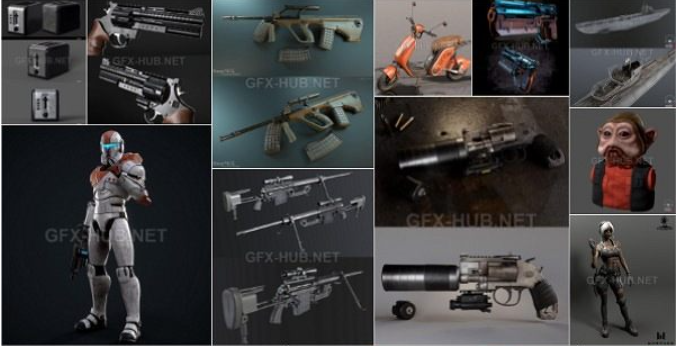 PBR Game 3D-Models Bundle May 2022