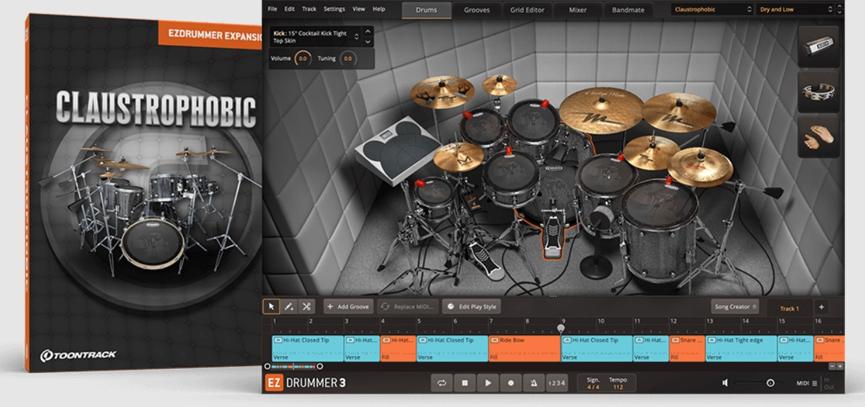 Toontrack Claustrophobic EZX v1.5.3 FULL [WiN, MacOSX]