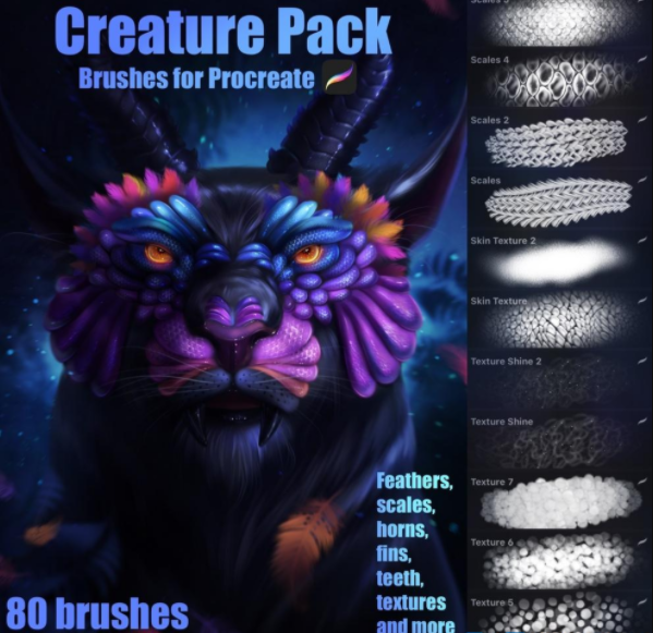 Sandra Winther Art Creature Brushes for Procreate (Premium)