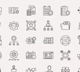 Videohive Management Line Icons 34462656