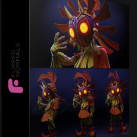 FLIPPED NORMALS – STYLIZED CHARACTER SCULPTING IN ZBRUSH – MAJORA & SKULL KID (Premium)