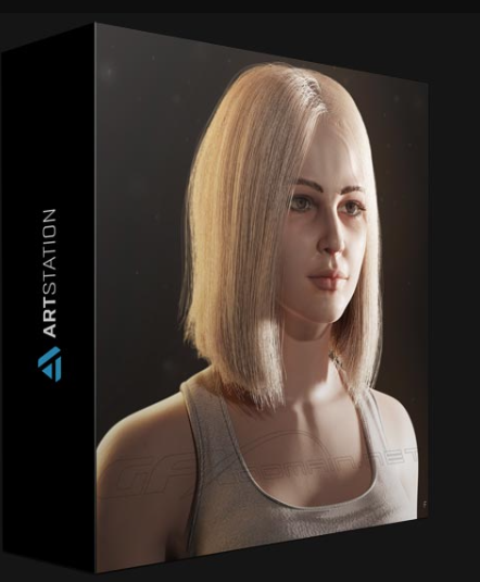 ARTSTATION – 3D GIRL PORTRAIT – BLENDER 3.0 – FULL PROCESS VIDEOS & 3D ASSET BY FLYCAT FLY