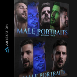 ARTSTATION – MALE PORTRAITS PHOTO REFERENCE PACK FOR ARTISTS 895 JPEGS BY SATINE ZILLAH (Premium)