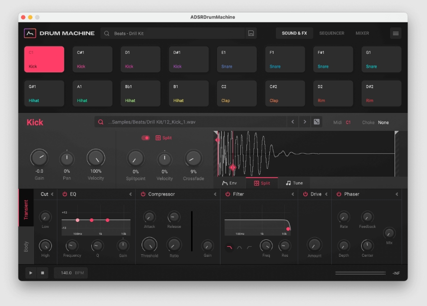 ADSR Sounds Drum Machine -MOCHA v1.0.3 [WiN]