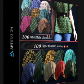 ARTSTATION – 100 FABRIC MATERIALS-SBSAR-VOL01 BY XIGMA STUDIO (Premium)