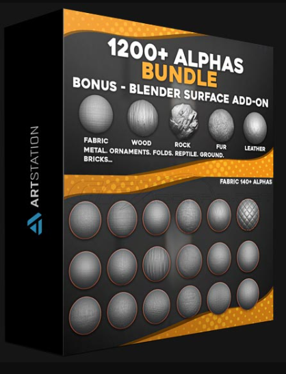 ARTSTATION – 1200+ ALPHAS BUNDLE FOR ZBRUSH