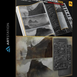 ARTSTATION – CONCEPT GENERATOR TOOL [CUSTOM SHAPE MEGA BUNDLE – 5200 PIECES ] [PHOTOSHOP] BY MELS MNEYAN (Premium)