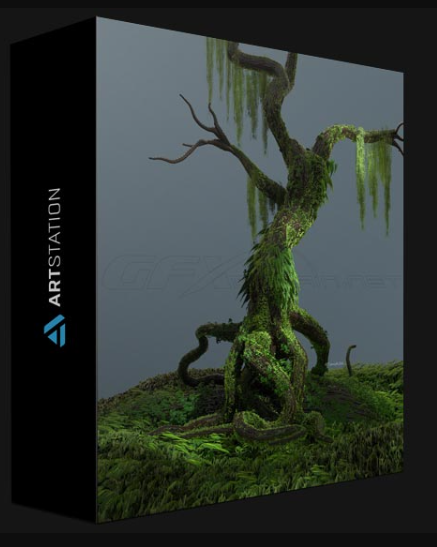 ARTSTATION – CREATING OLD GROWTH MOSSY TREE: TUTORIAL AND GAME ASSETS BY TYLER SMITH