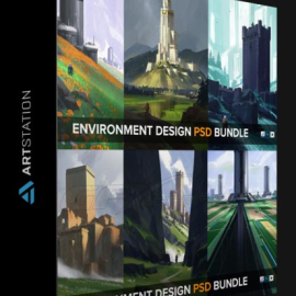 ARTSTATION – ENVIRONMENT DESIGN -PSD BUNDLE BY SATHISH KUMAR (Premium)