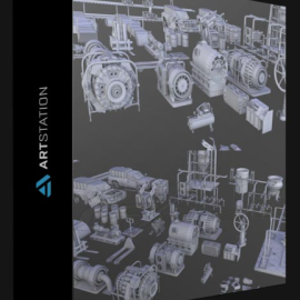 ARTSTATION – INDUSTRIAL KITBASH – 150 MODELS WITH UVS BY JUUSO VOUTILAINEN (Premium)