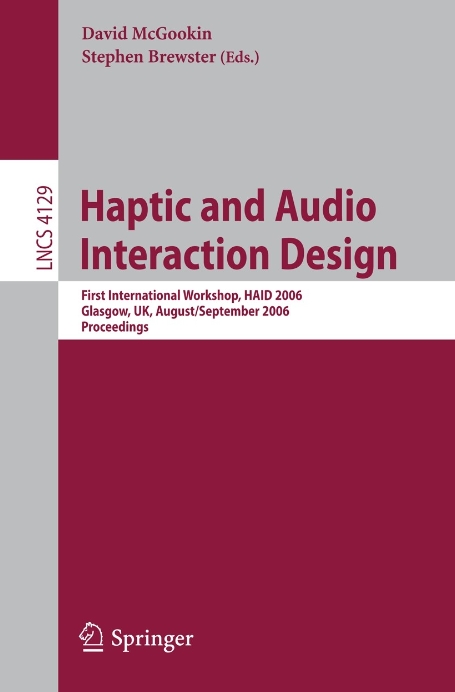 Haptic and Audio Interaction Design: 11th International Workshop