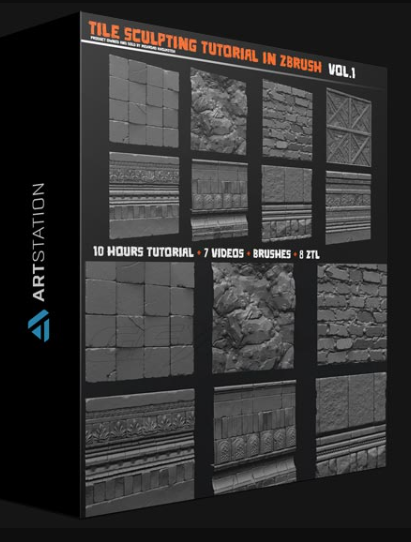 ARTSTATION – TILE SCULPTING TUTORIAL IN ZBRUSH VOL 01 BY MEHRDAD KHOJASTEH