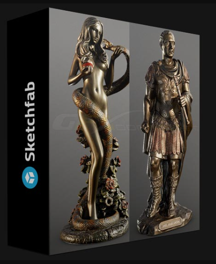 SKETCHFAB – ORIGINAL SIN STATUE AND GAIUS JULIUS CAESAR 3D PRINT MODEL