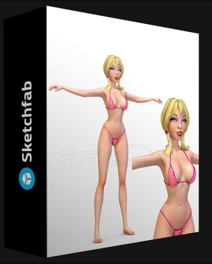 SKETCHFAB – SUBDIVISION 3D MODEL YOUNG GIRL IN A SWIMSUIT