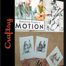 CRAFTSY – SKETCHING PEOPLE IN MOTION WITH MARC TARO HOLMES (premium)