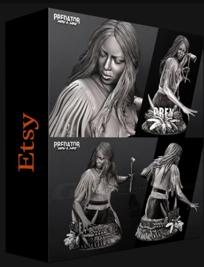 ETSY – WICKED – NARU BUST & STATUE – 3D PRINT MODELS