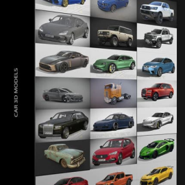 CAR 3D MODELS BUNDLE DECEMBER 2022 (premium)