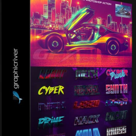 GRAPHICRIVER – CYBERPUNK PHOTOSHOP EFFECTS BUNDLE (Premium)