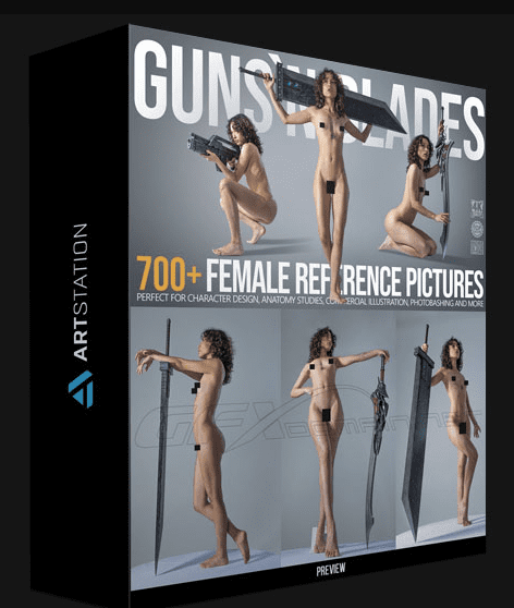 ARTSTATION – 700+ GUNS AND BLADES FEMALE REFERENCE PICTURES BY GRAFIT STUDIO