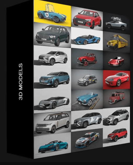 CAR 3D MODELS BUNDLE 1 JANUARY 2023