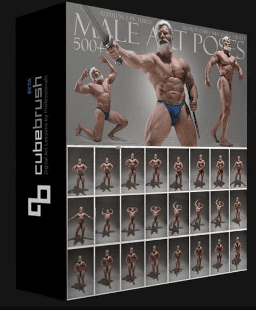 CUBEBRUSH – MALE ART POSES 500+ REFERENCE PICTURES