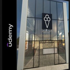 UDEMY – 3DS MAX & VRAY – DESIGN 3D MODERN SHOP PROJECT IN 4.5 HRS. (Premium)