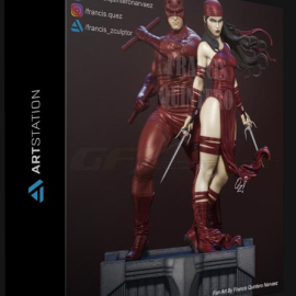 ARTSTATION – DAREDEVIL & ELEKTRA – ADI GRANOV STYLE – 3D PRINT MODEL (Premium)