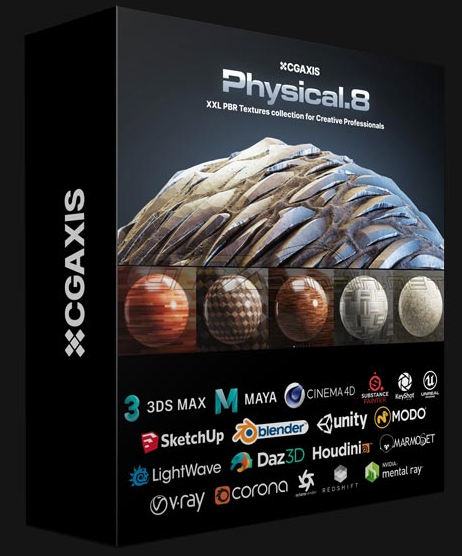 CGAXIS – PHYSICAL 8 – XXL PBR TEXTURES COLLECTION