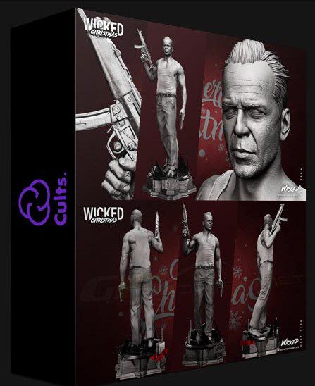 CULTS3D – WICKED MOVIES JOHN MCCLANE SCULPTURE